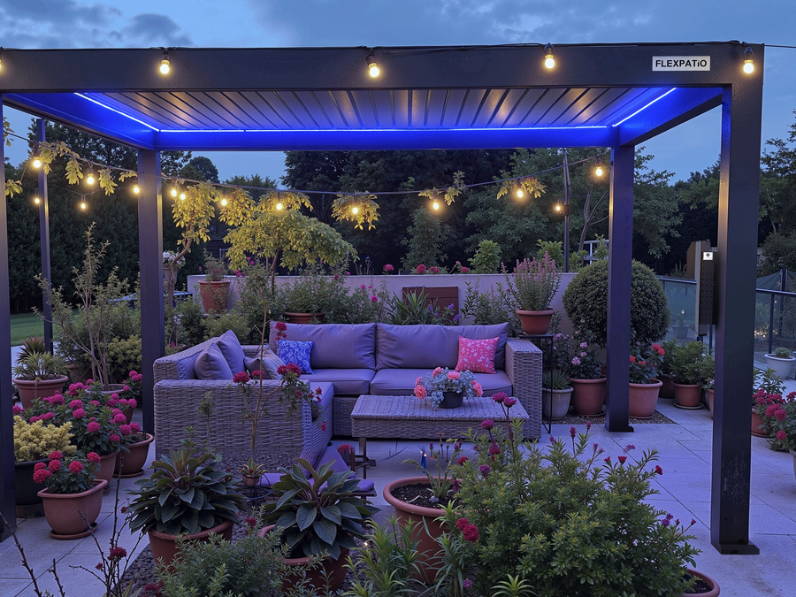 FlexPatio LED Lights Pergola