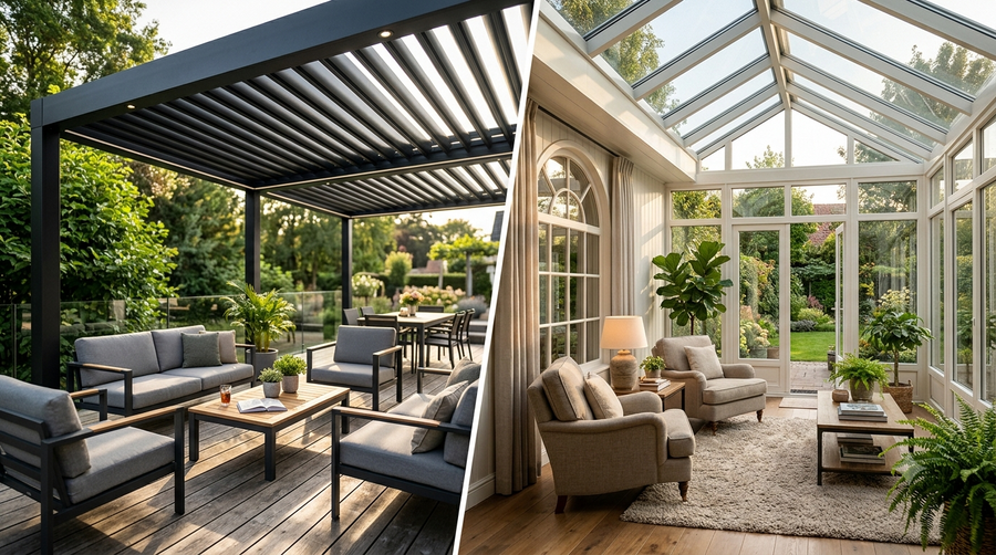 Louvered Pergola vs Sunroom or Glass Patio Room: Which Outdoor Upgrade Fits Better?