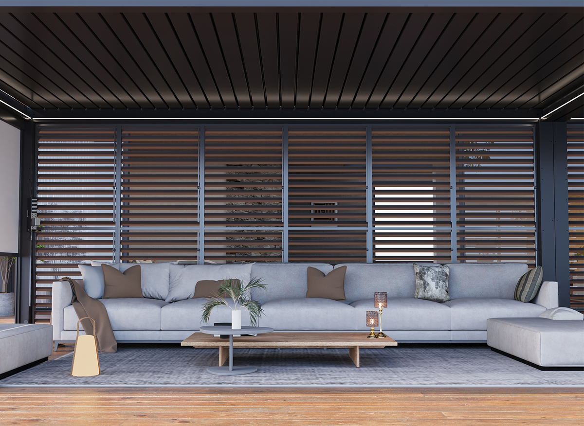 Privacy Shutter Wall for FlexPatio POWER+ | Pergola Optional Wall