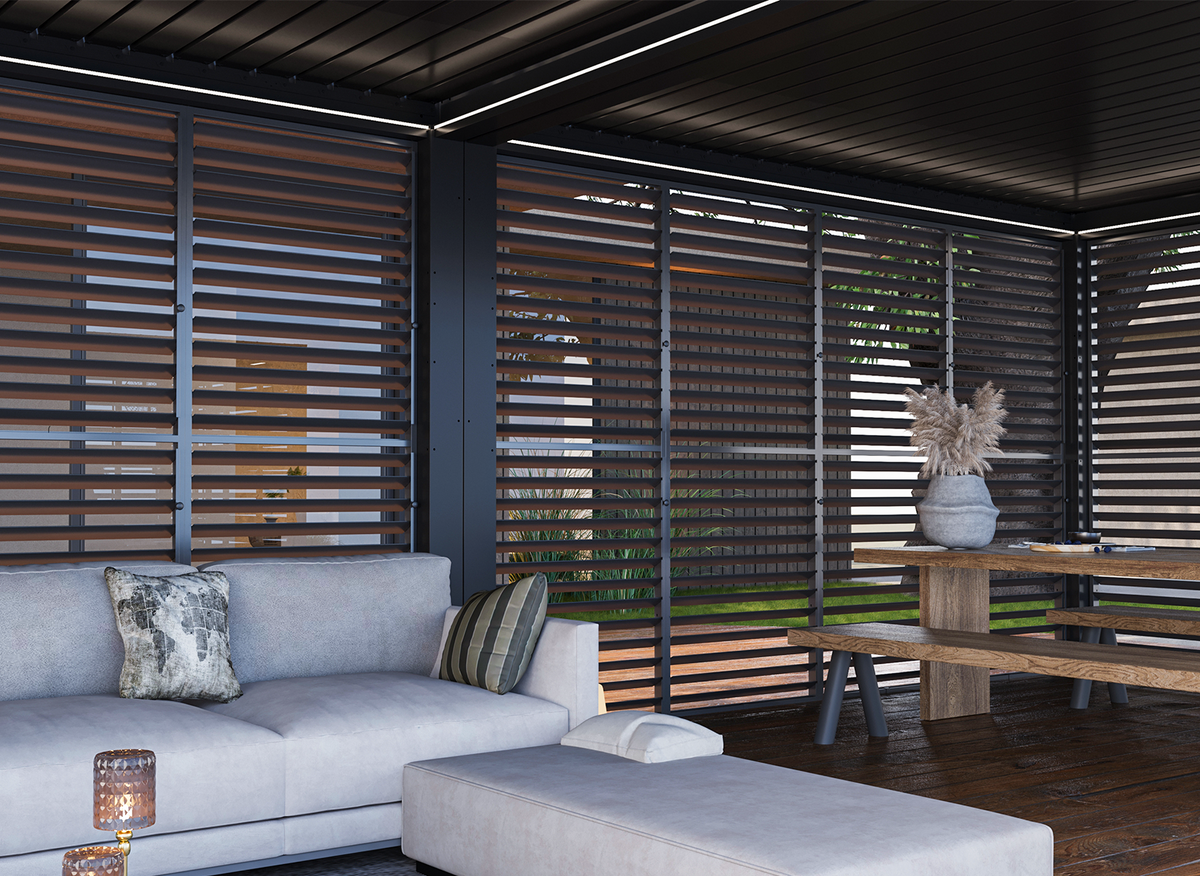 Privacy Shutter Wall for FlexPatio POWER+ | Pergola Optional Wall