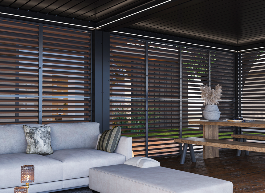 Privacy Shutter Wall for FlexPatio POWER+ | Pergola Optional Wall