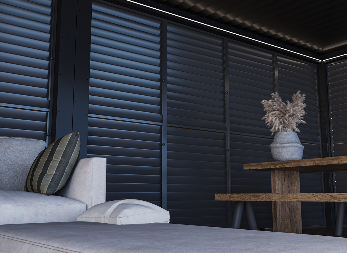 Privacy Shutter Wall for FlexPatio POWER+ | Pergola Optional Wall