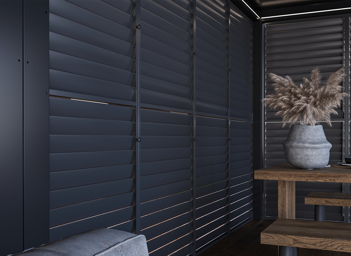 Privacy Shutter Wall for FlexPatio POWER+ | Pergola Optional Wall
