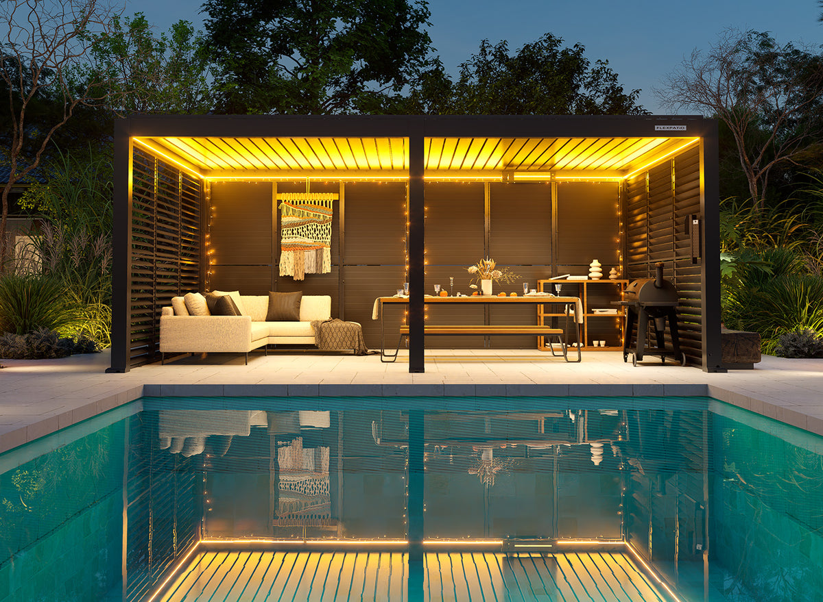 Privacy Shutter Wall for FlexPatio POWER+ | Pergola Optional Wall